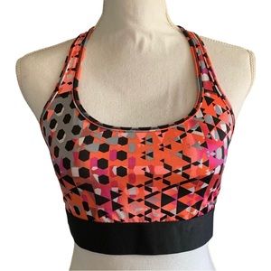 Victoria's Secret Sport Multicolor Geometric Sporty Statement Racerback Gym Bra